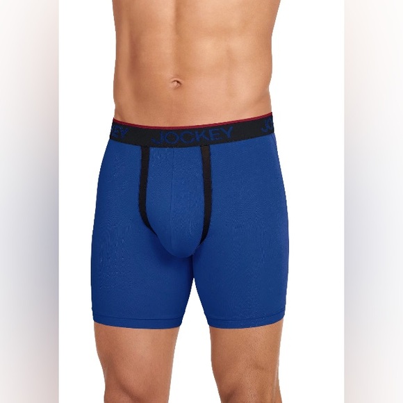 NWT $25 JOCKEY Zero-Chafe Pouch Mens Boxer Briefs - 3 pack  6” Inseam - Picture 4 of 16